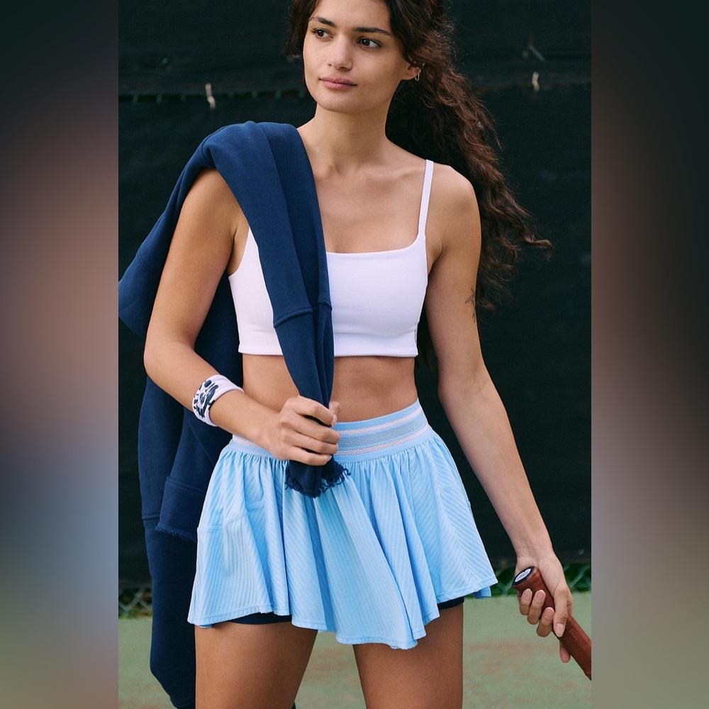 FP MOVEMENT Ribbed Tempo Skort High Dive Blue NWT